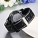 JewelryWe Novelty Quartz Wrist Watch with USB Electronic Rechargeable Windproof Cigarette Lighter for Men (Black)