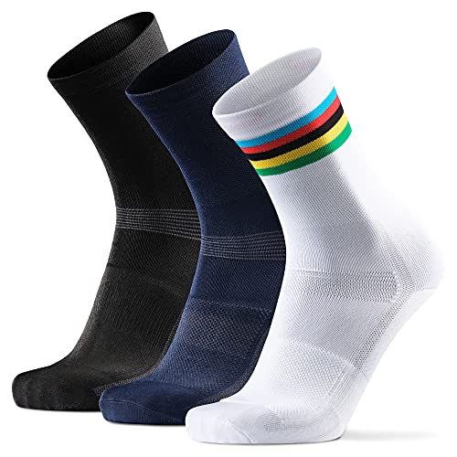 DANISH ENDURANCE Cycling Socks 3 Pack for Men & Women, Regular Ankle