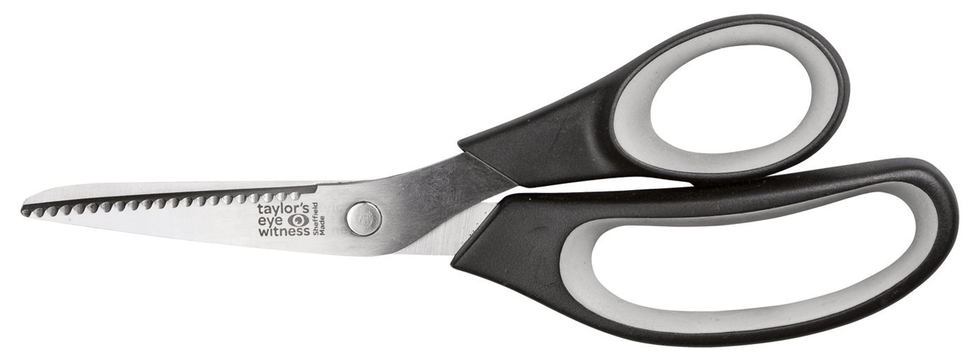 Taylor’s Eye Witness Kitchen Scissors - Large, Strong Gourmet Shears. Micro-Serrated Blades for Better Grip and Cutting of Poultry Skin. Soft Ergonomic Non-Slip Grip Handles. Dishwasher Safe. 19cm/7”