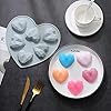 Diamond Heart Silicone Mold 3D 6-Cavity Love Heart Diamond Shaped Mold Bakeware Molds Chocolate Soap Cake Tray Mould DIY…