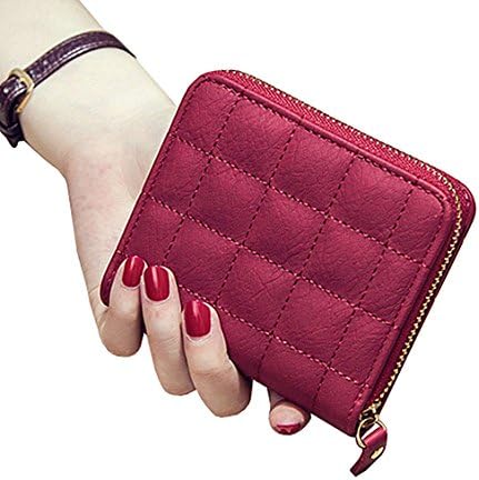 EDENKISS Girl's Fashion Vibrant Young Style Multi-function Bifold Wallet Purse Handbag Gift (1605 Red)