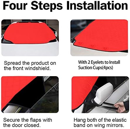 高品質の激安 車 断熱 冬 ベビー マタニティ 家電 カメラ 凍結防止カバー 車のフロントガラスの雪のカバー ダッパーストライプオレンジ 大人 防輻射紫外線 日焼け防止カバー 黄砂対策 パソコン 周辺機器 夏 カーフロントカバー 収納袋付き 遮光 強力な防風 四季兼用