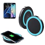 Moonfully Wireless Charger Quick Charge Wireless Charging Pad for Samsung Galaxy S7/S7 Edge (Blue)