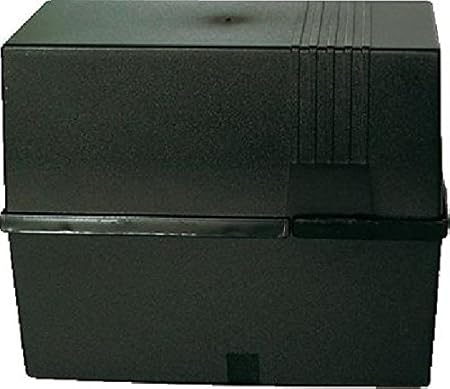 M& M Karteikasten A6/66060301SP, schwarz, steabiler Kunststoff, A6/160x80x128mm