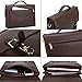 Ronts Vintage Faux Leather Briefcase for Men PU Business Tote Messenger Satchel Laptop Bag Orgainzer