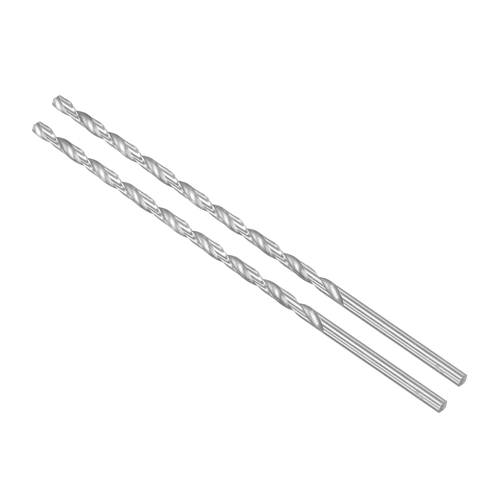 CoCud Extra Long High Speed Steel Twist Drill Bits, 7.5mm Diameter 300mm Length, Straight Twist Jobber Drill Bit - (Applications: for Metal Woodwork Plastic Aluminum), 2-Pieces