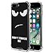 for iPhone 7 Plus Case/iPhone 8 Plus Case, MoKo Shockproof Clear Slim Rigid Protective Cool Pattern Case Anti-Scratch Hard Back Cover for Apple iPhone 7 Plus / 8 Plus - Don't Touch Me