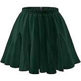 bridesmay Women's Pleated Mini Skirts with Shorts Y2K Flowy Ruffle Skater Skirt for Women Trendy 2026