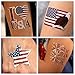 24 Patriotic Temporary Tattoos | 4th of July Party Supplies | USA Party Favors and Fourth of July Party Decorations | Metallic American Flag Red White and Blue Fake Tattoos | By John & Judy
