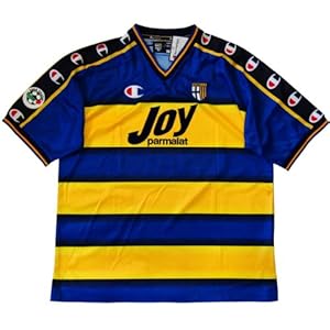 Champion　2001-02　パルマ　選手用ホーム半袖　#24 MANGONE（アメデオ・マンゴーネ） (インポートXL)