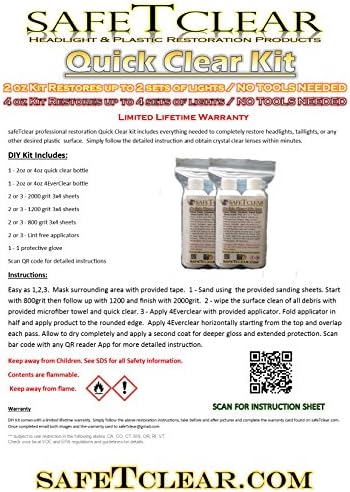 Quick Clear 4oz kit (completes up to 6 sets of lenses)