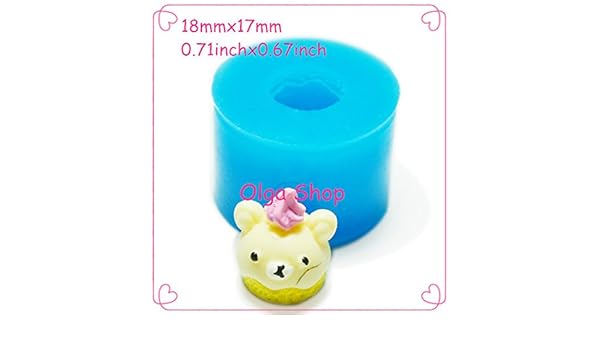 leshopdolga g072moule Fimo Molde Silicona Gateau Kawai (18 x 17 mm ...