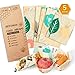 eeswax Wrap Assorted 5 Packs, Eco Friendly Reusable Food Wraps, Sustainable Say No to Plastic Food Storage - 1 Small, 3 Medium, 1 Large- Say Goodbye to Plastic