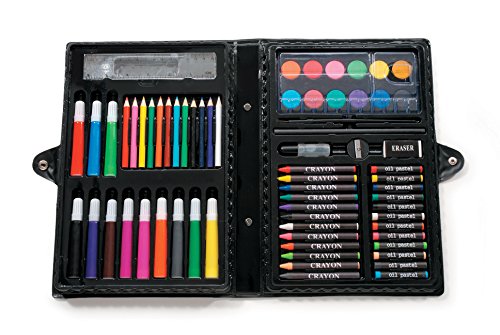 Darice 68-Piece Art Set – Art Supplies for Drawing, Painting and More in a Plastic Case - Makes a Great Gift for Children and Adults