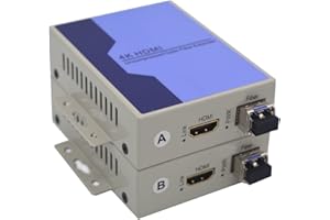 Primeda-telecom 4K HDMI Over Fiber Optic Extender LC Singlemode Fiber up 10Km Uncompressed 10G SFP Transceivers Included Support 4K 30Hz A Pair