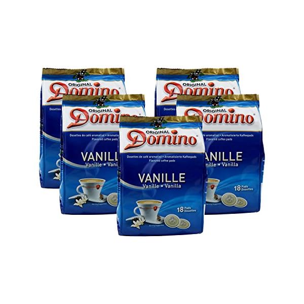 5 x DOMINO Kaffeepads Vanille 18 Pads