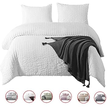 Amazon Com Hampton Inn Hotel White Jacquard Duvet Cover Insert