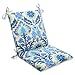 Pillow Perfect Outdoor/Indoor Santa Maria Azure Square Corner Chair Cushion, 1 Count (Pack of 1), Blue