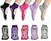 Calbeing Half-Toe Womens Yoga Socks Non Slip with Grips Pilates Barre Sock
