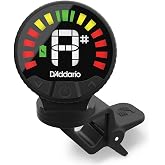 D'Addario Nexxus 360 Rechargeable Clip-On Guitar Tuner | Rechargeable clip-on tuner with a 360-degree rotating head and 24 hours of tuning per charge for acoustic &amp; electric guitar.