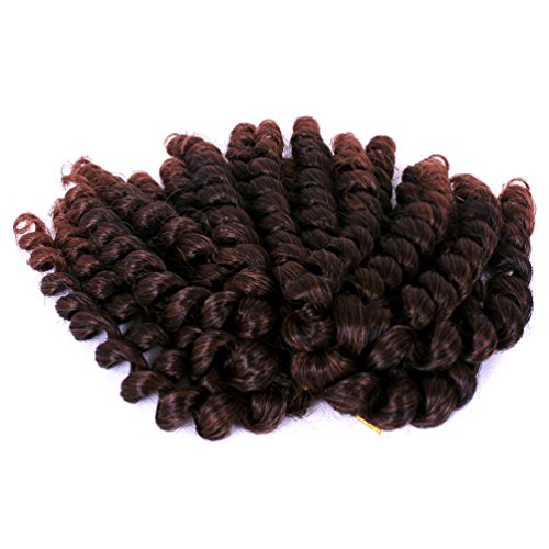 Wand Curl Spiral Curl African Collection Crochet Braids Twist Hair Extension Bounce Synthetic Tapered Cut (1b 30)