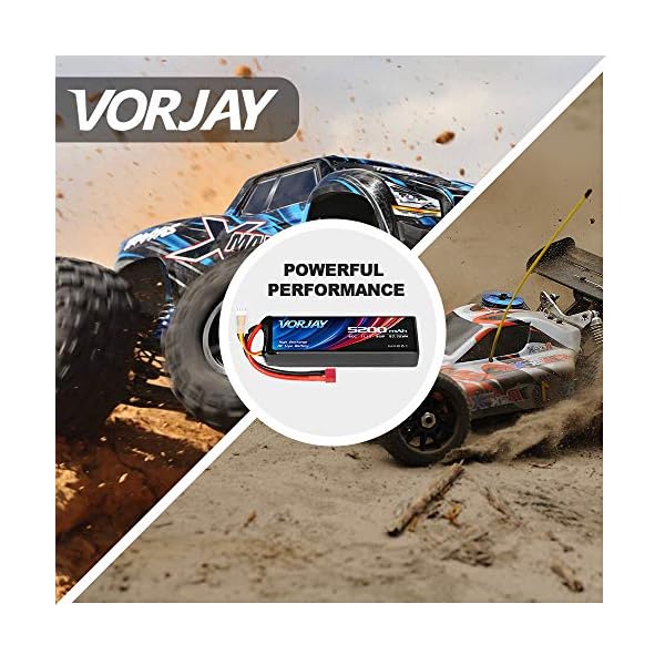 VORJAY 2S LiPo Akku 7.4V 80C 5200mAh mit Deans Stecker Batterie Ersatzakku für Wing RC Auto Rock Crawler Airplane… – Bild 8