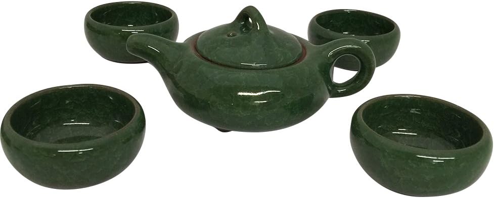 THY HOME Exquisite Glazed 5 PCS Ceramic Tea Set