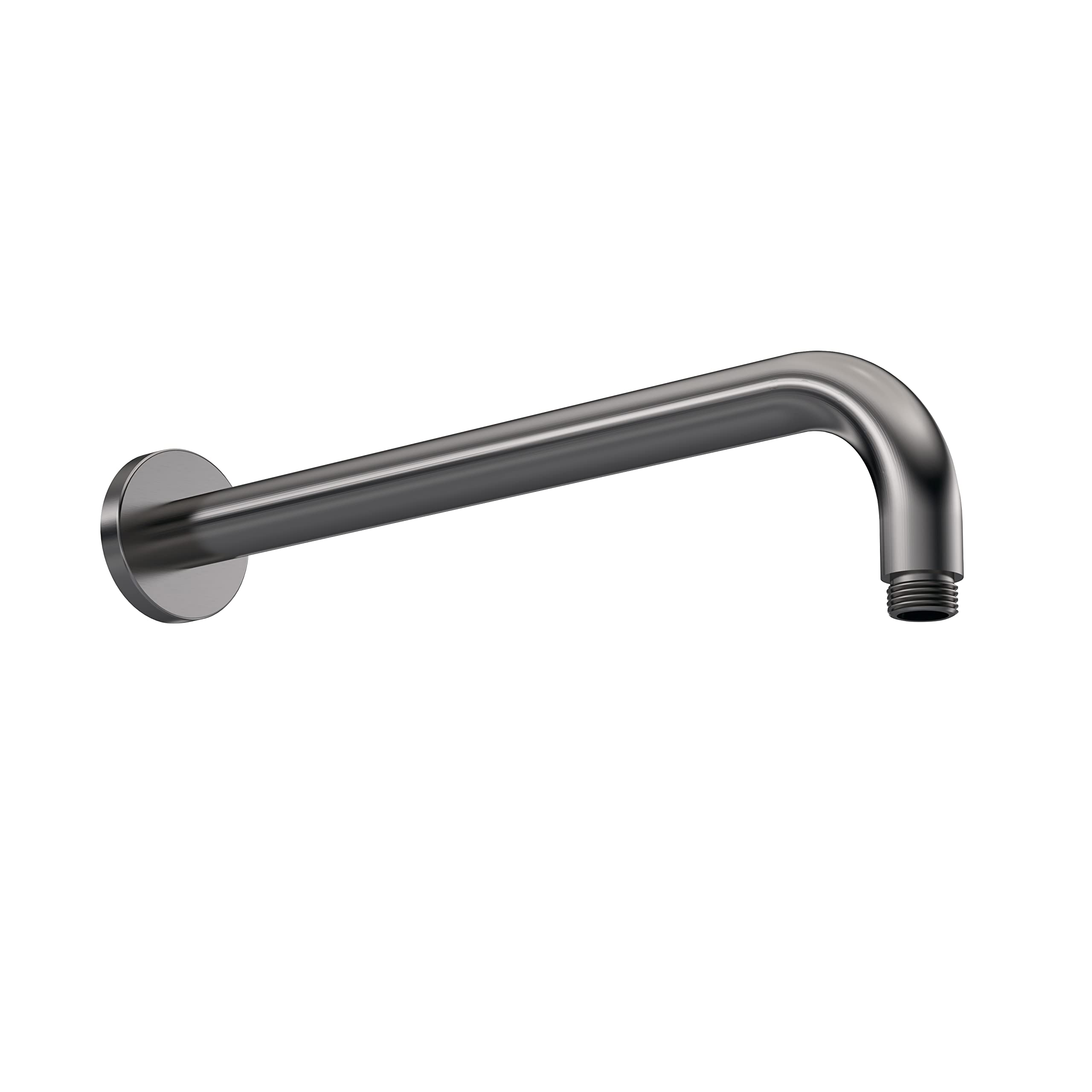 nuie ARM701 Arvan Modern Bathroom Round Ceiling Mount Shower Arm, 108mm, Brushed Pewter