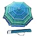 Abba Patio 7ft Beach Umbrella with Sand Anchor, Push Button Tilt and Carry Bag, UV 50+ Protection Windproof Portable Patio Umbrella for Garden Beach Outdoor, Striped Color