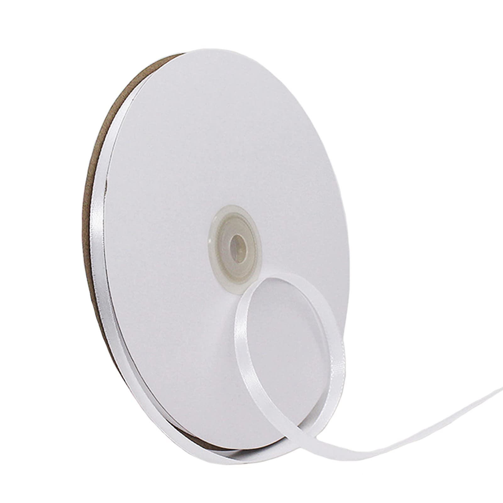 6mm White Ribbon for Gift Wrapping,91m Fabric Thick Satin Ribbon White Bow for Gift Wrapping,Ribbons for Balloons,Crafting,Hair,Bouquets,Wedding, Car,Presents,Cake,Christmas Party Decorations