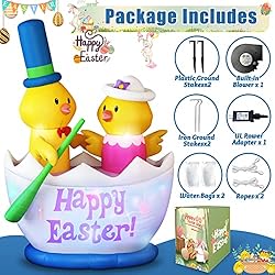 Danxilu 6 Foot Easter Inflatable Two Chicks