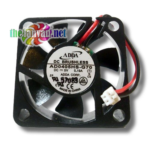 Adda AD0405HS-G70 40mm x 10mm 5 Volt Sleeve Bearing Fan w/ 2 Pin mini connector