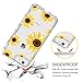 GUAGUA iPhone 6S Case iPhone 6 Case Clear Sunflower Flowers Floral Printed Three Layer Hybrid Hard Plastic Soft Rubber Cover Shockproof Protective Phone Case for iPhone 6/6S Transparent Yellow