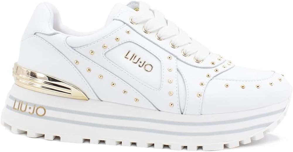 Liu Jo Wonder Maxi 13 Sneakers Studs White BF0077PX087 White Size: 3 UK:  Amazon.co.uk: Shoes \u0026 Bags