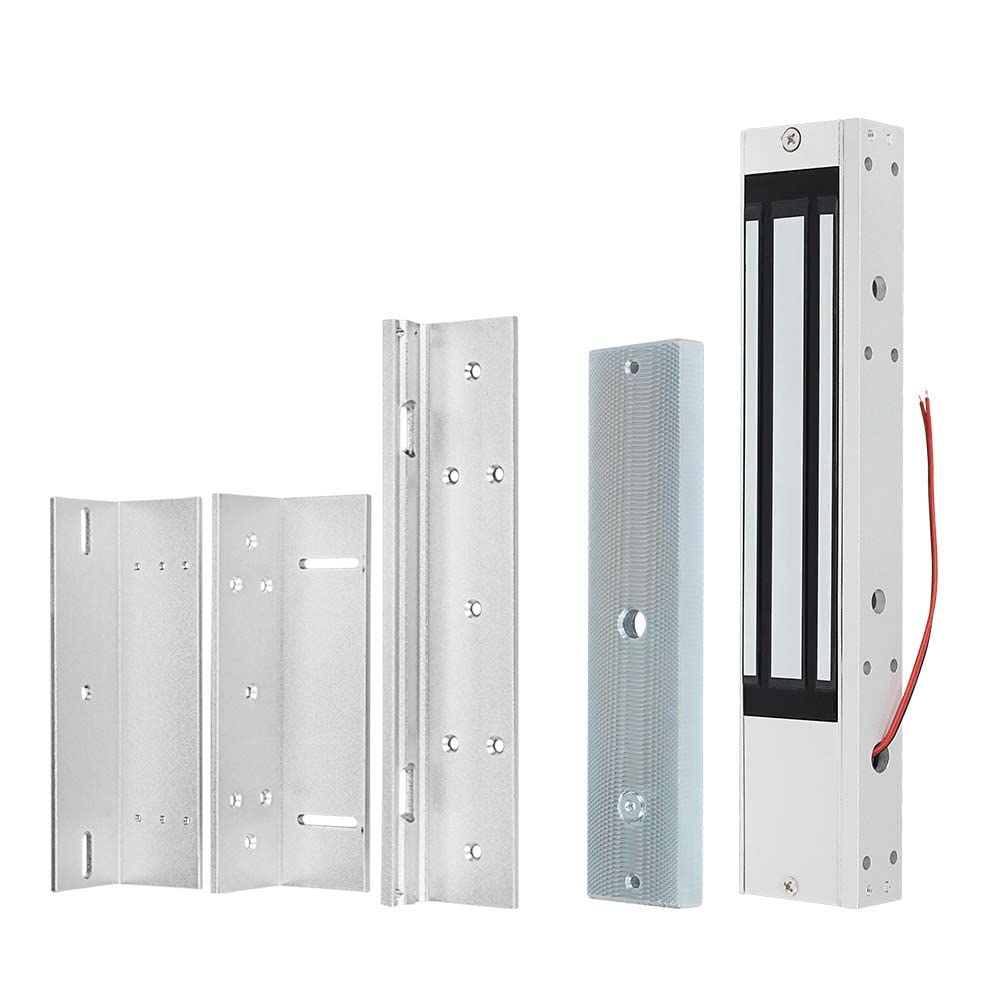 FTSTech DC12V 280KG Electric Magnetic Lock 600Lbs Holding Force Including ZL Mount Bracket, for Home Security System, Suitable Wooden/Metal/Glass Door