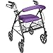 Top Glides Playful Purple Universal Rollator Walker Seat and Backrest Covers (Purple)