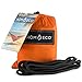 HŌMECO Double and Single Camping Hammock, Lightweight Nylon Parachute Travel Hammocks (Orange, Single)