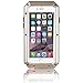 iPhone 6S Case, Gorilla Glass Luxury Aluminum Alloy Protective Metal Extreme Shockproof Military Bumper Heavy Duty Cover Shell Case Skin Protector for Apple iPhone 6 6S (Gold)