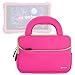 Evecase All-New Fire 7 Kids Edition Tablet Sleeve, Ultra Portable Handle Carrying Portfolio Neoprene Sleeve Case Bag for Amazon Fire HD 6/7 Kids Edition, 6'' / 7 inch HD Display - Hot Pink