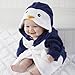 Baby Aspen, Wash & Waddle Penguin Hooded Spa Robe, Blue/White, 0-9 Months