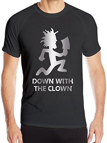 Down With The Clown Platinum Style Men's Black Work Out GYM Quick Dry T-shirt