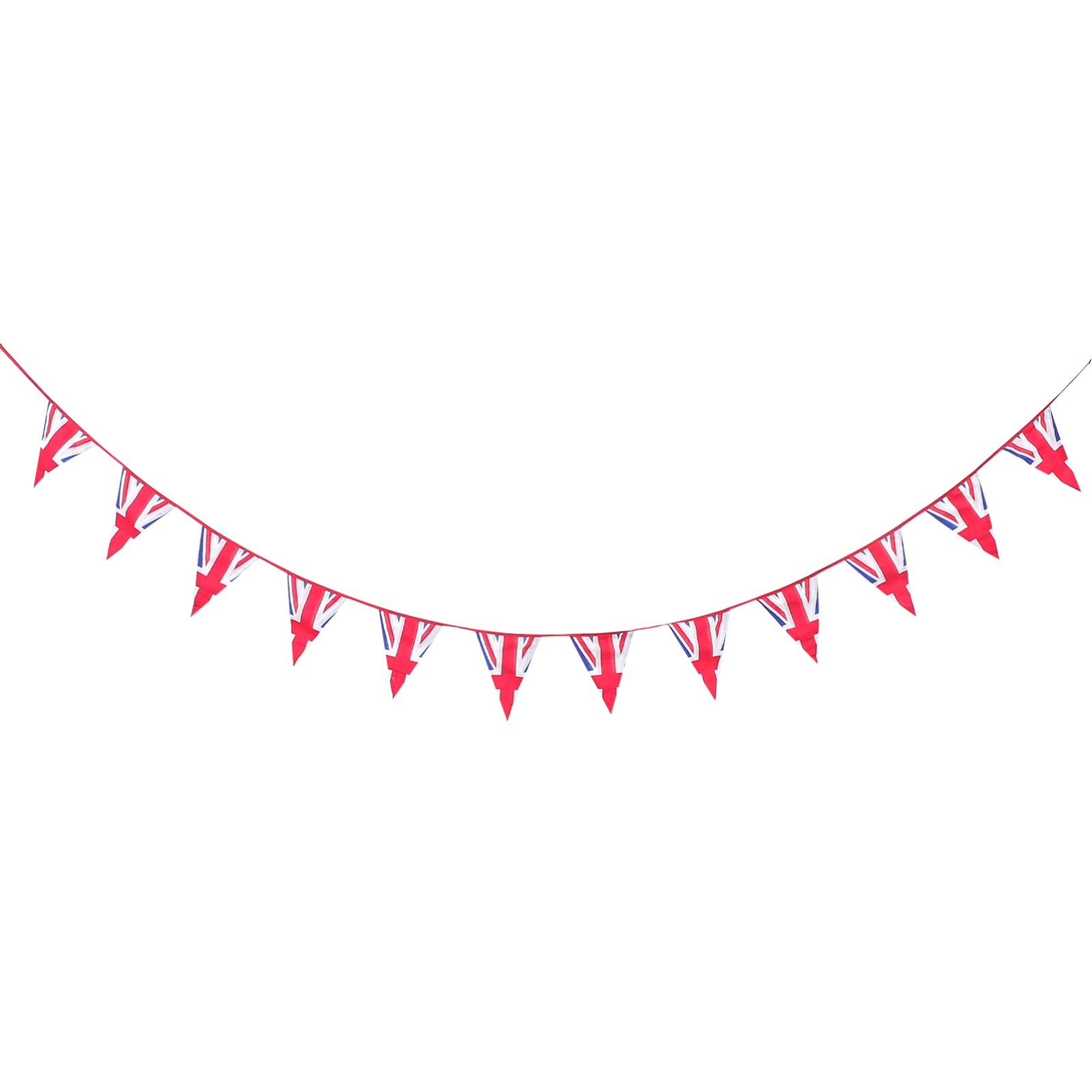 British Union Jack Flag Bunting Banner 12 Triangle Flags for Guaranteed Party National Royal Decoration Outdoor/Indoor