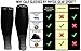 Physix Gear Calf Compression Sleeves - Compression Sleeves for Running, Shin Splints Support, Black/Grey, L/XL
