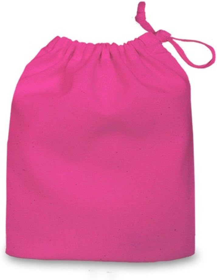 Hot Pink Small 100% Cotton Drawstring Bag 20x24cm - ideal for Gift bags, Gym, Swim, Shoes, Storage