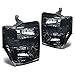 Auto Dynasty Headlights Assembly Compatible with 2008 2009 2010 Ford F250 F350 F450 F550 Super Duty 2nd Gen, Driver and Passenger Side Halogen Headlamps Replacement, Smoked Lens Clear Corner