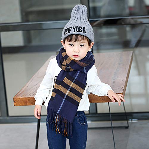 Cashmere Scarves for Kids Girls Boy Winter Warm Soft Blanket Scarf Tassel Shawl