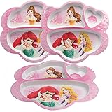 zak Disney Princess Divided Child Plate (Quantity of 3)