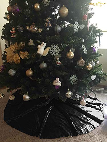 2 Sequin+Tree+Skirt+Embroidered+Black