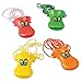 Pack Of 12 Plastic Duck Beak Whistles With Nylon Cord, Whistle Is 3”, Cord Is 26”, Assorted Colors - Whistle Noise Makers Necklaces - For Kids Great Party Favors, Fun, Toy, Gift, Prize - By Kidsco