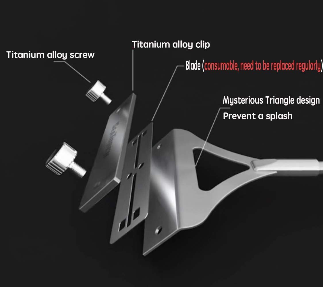 SMASOR Titanium Alloy Aquarium Scraper, 27.5" Aquarium Algae Scraper with 10 Blades，Five Lengths are Adjustable, Anti - Corrosion, Acid and Alkali Resistance : Pet Supplies